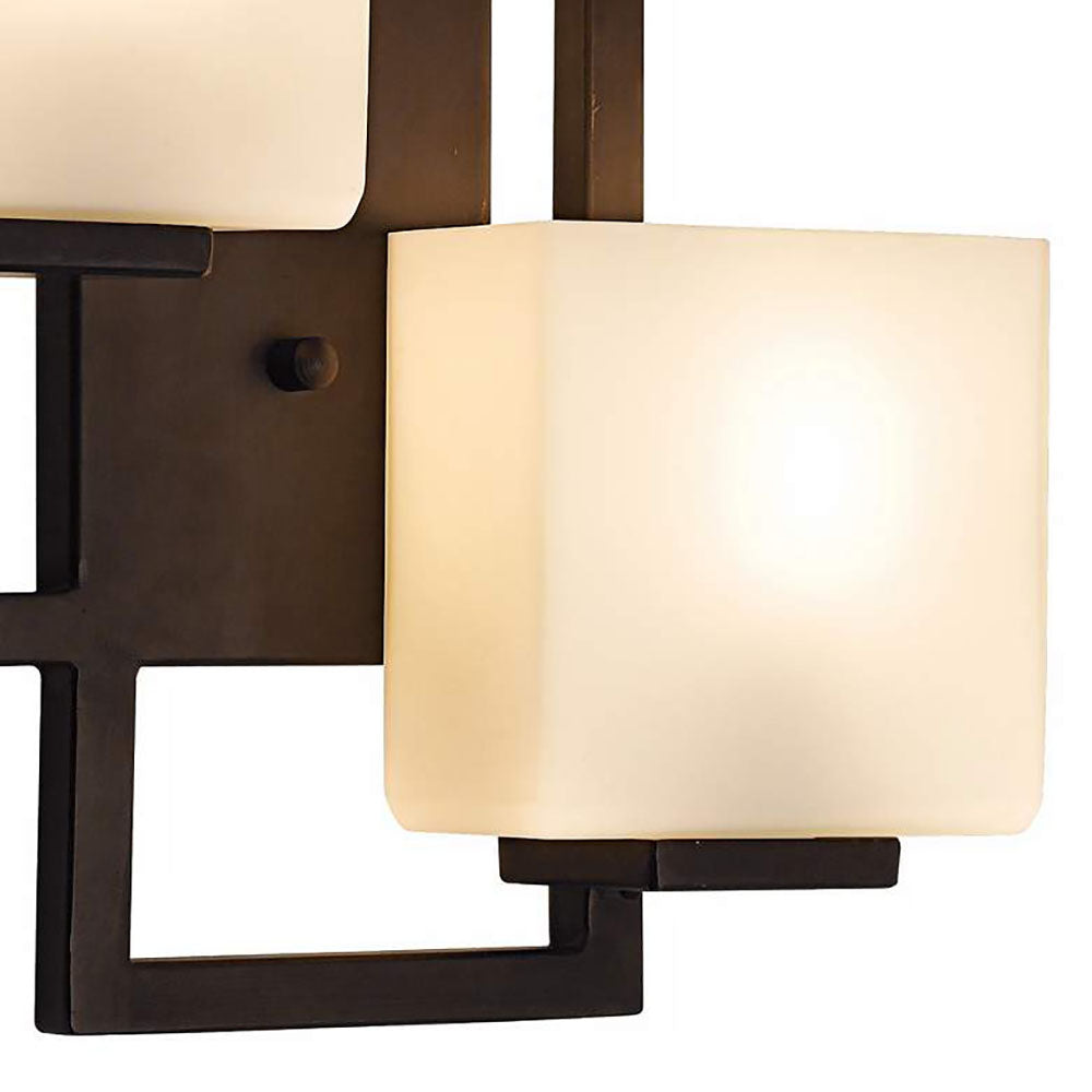 Eyrn Bronze Ankleider Wandlampe, 2-flammig, 35CM Lang - Lumpaz
