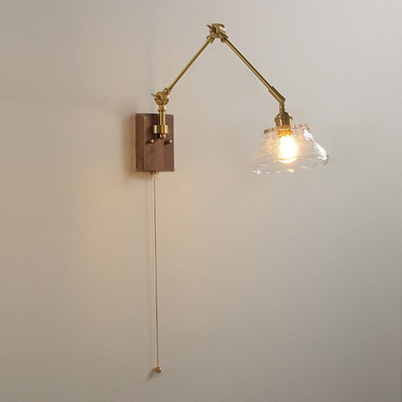Ozawa Verstellbare Wandleuchte mit Falten, Metall & Holz, 11 Stile - Lumpaz