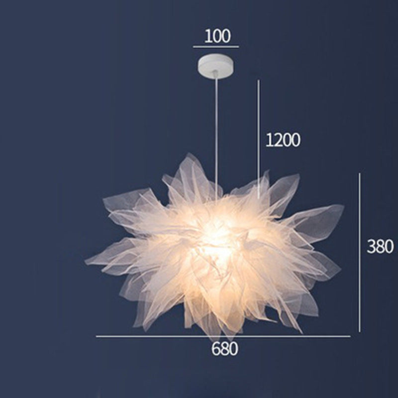 Nordische Mesh Blumenförmige Pendelleuchte aus Stoff für Esszimmer - Lumpaz