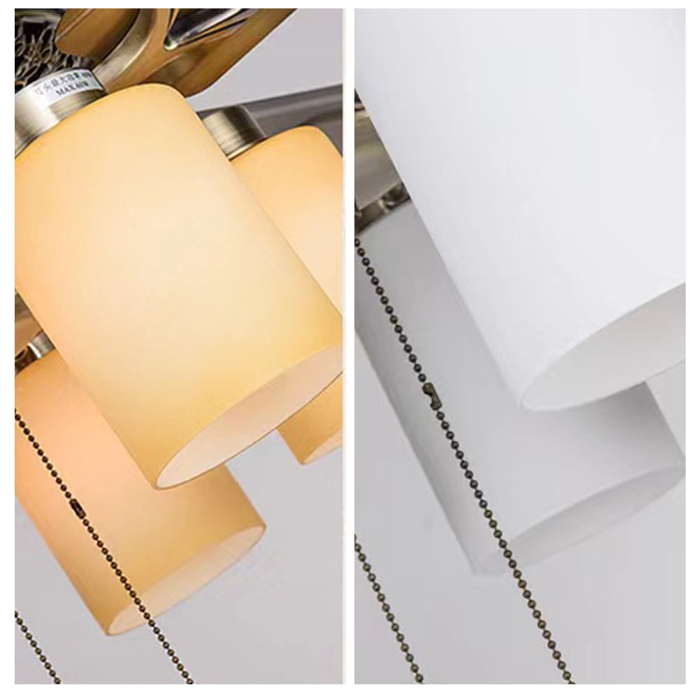 Alessio 5-Blatt-Deckenventilator mit Beleuchtung, 5-flammig, ∅120CM - Lumpaz