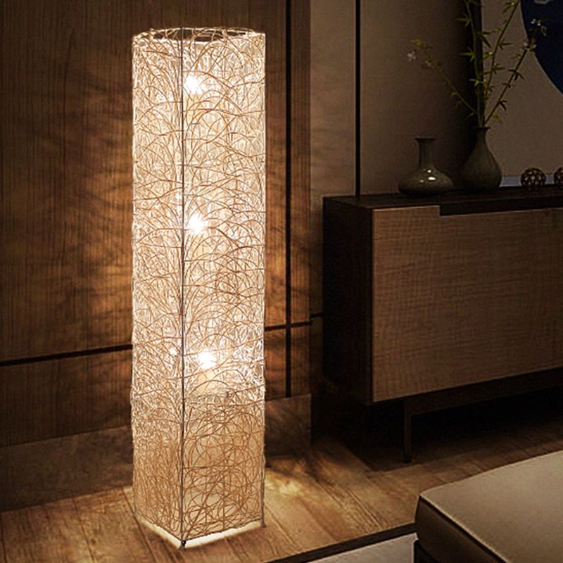 Ritta Blüten Verzweigung Stehleuchte, Rattan, 3 Stile - Lumpaz