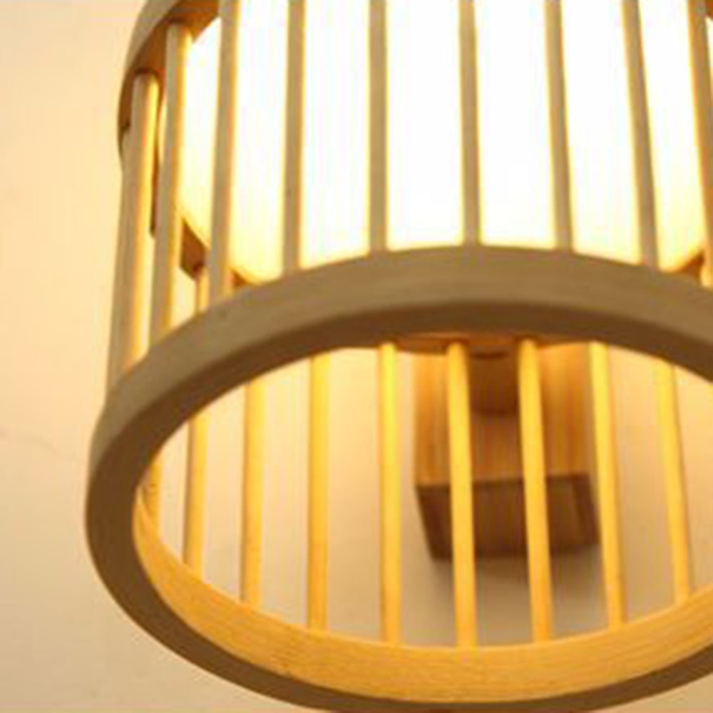 Muto Bamboo Weben Wandleuchte, 4 Stile - Lumpaz
