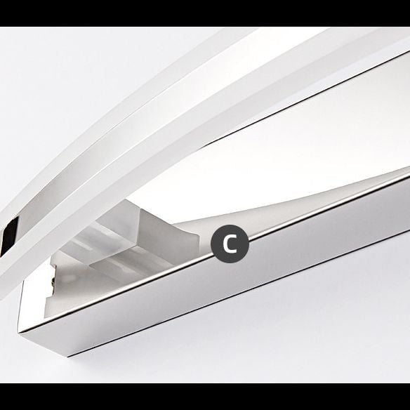 Leigh Ovale Spiegelfront Waschtisch-Wandleuchte - Lumpaz