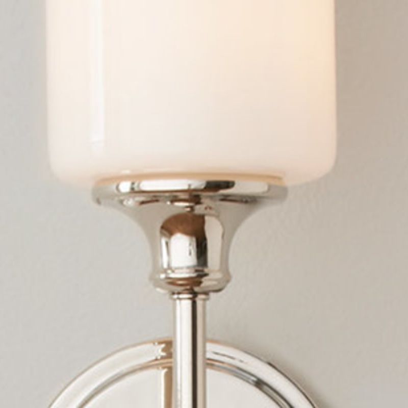 Leigh Milchglas-Spiegelfront Wandleuchte, 2 Farben, 50CM Lang - Lumpaz