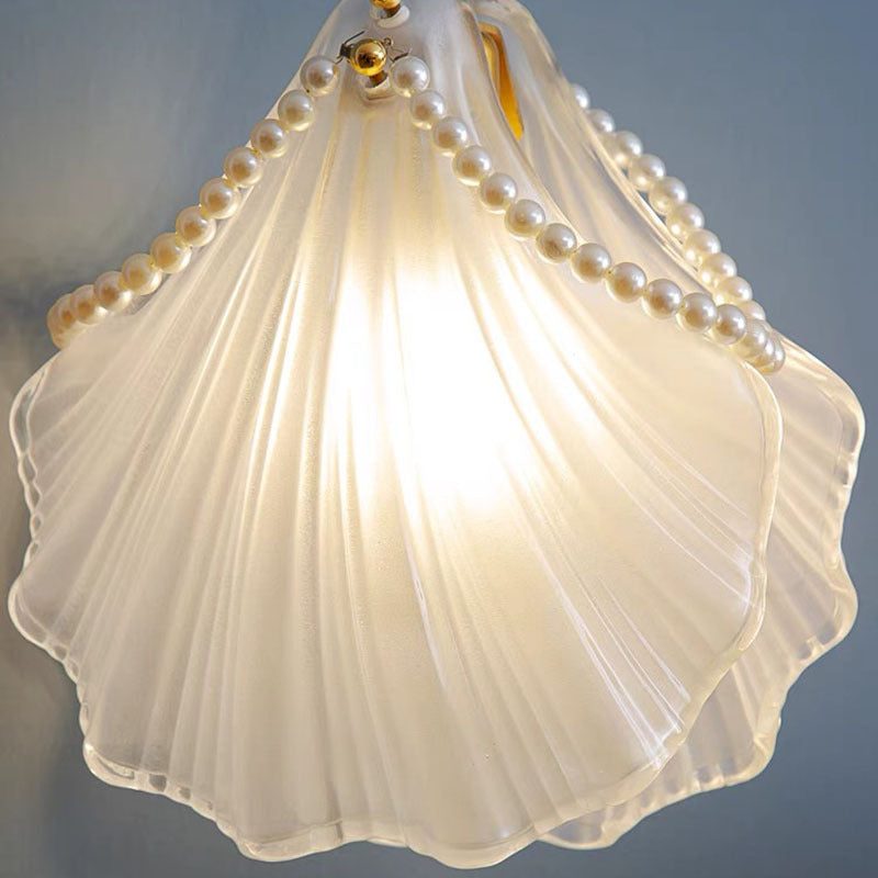 Moderne Luxuriöse Pendelleuchte mit Perlenmuschel für Schlafzimmer - Lumpaz