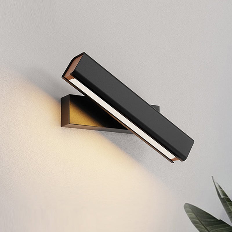Minimalistische LED Wandleuchte aus Aluminium Drehbar für Schlafzimmer - Lumpaz