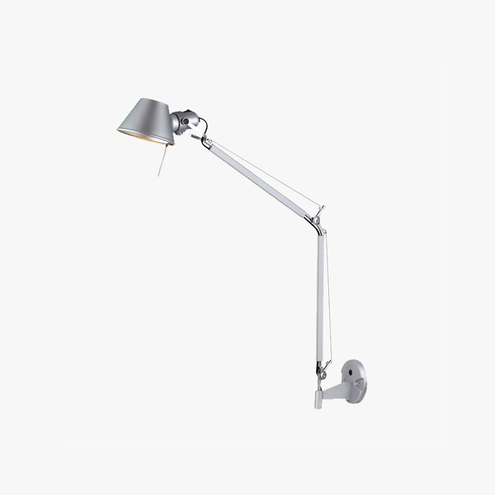 Brady Silber Verstellbare Wandleuchte, Metall, 50CM Lang - Lumpaz