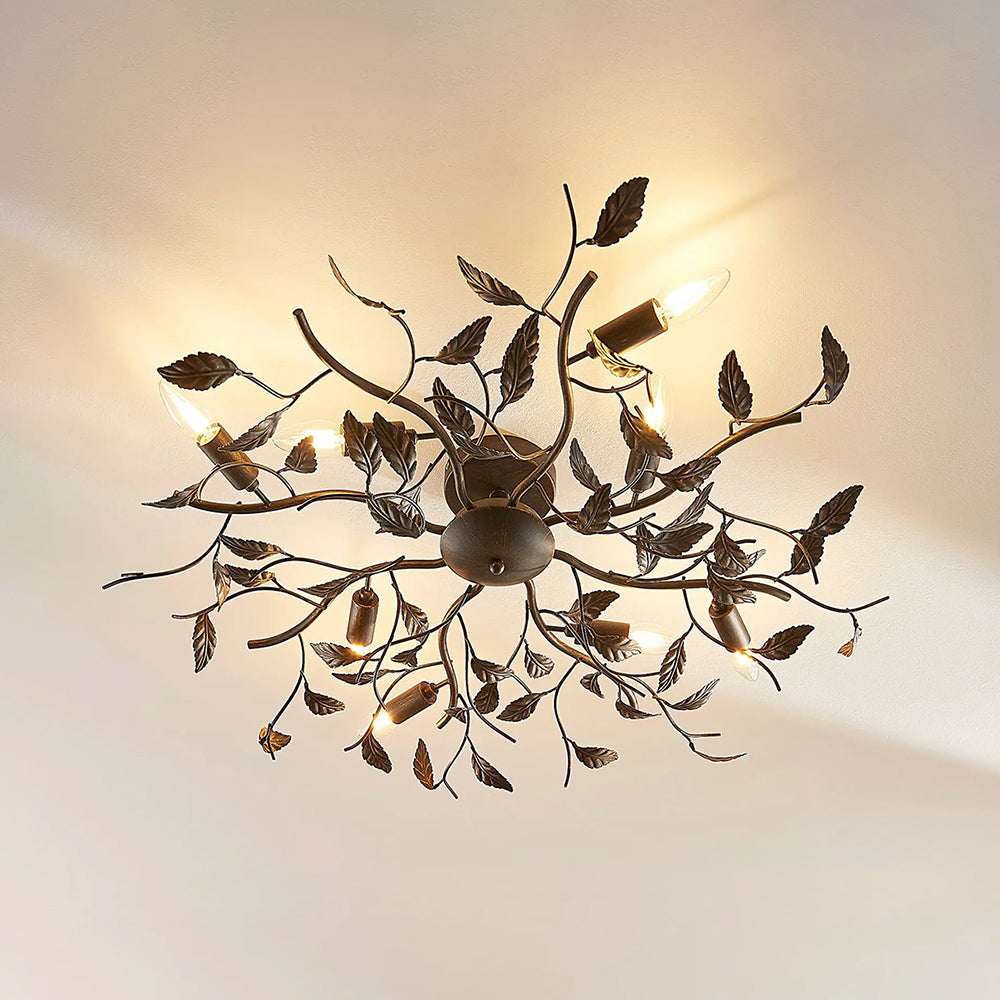 Olivia Schwarzes Blatt Deckenleuchte, ∅55/85/95CM - Lumpaz