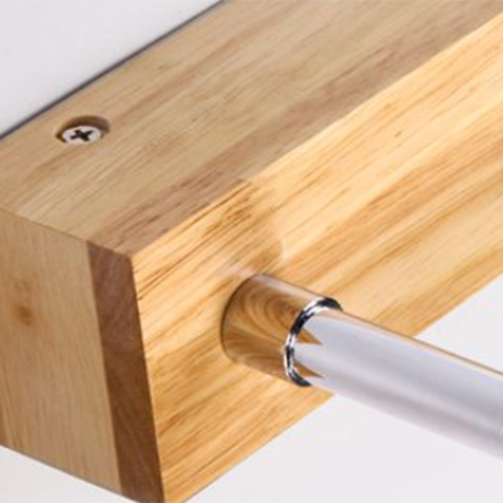 Ozawa Spiegelfront Eitelkeit Wandleuchte, Metall & Holz, L40/60/80/100CM - Lumpaz