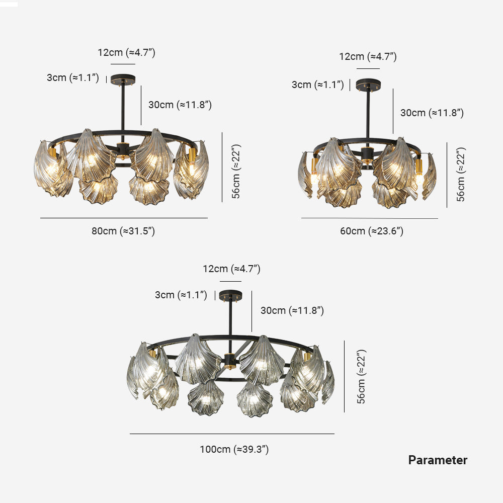 Kirsten Pendelleuchte Dimmbar, Reiner Kupfer& Glas, 2 Farben, ∅60/80/100cm - Lumpaz