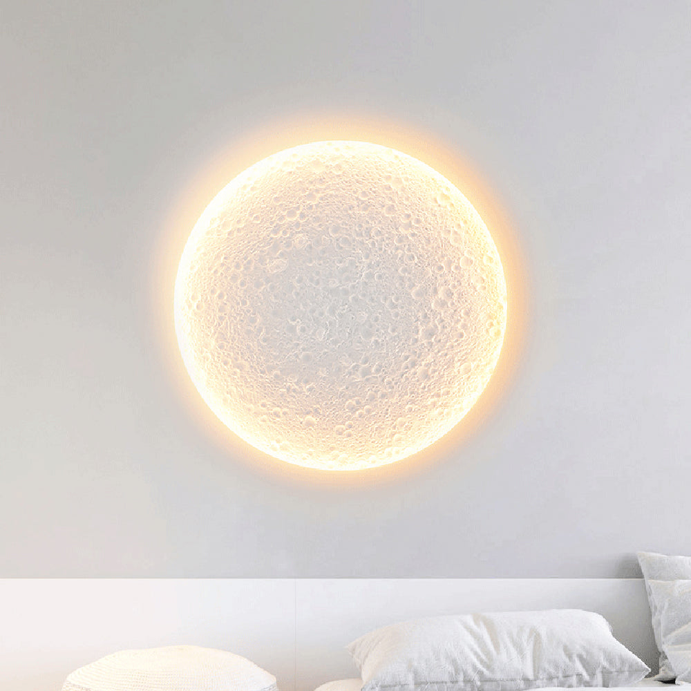 Elif Mond Wandmalerei Lampe Fernbedienung Dimmbar, 2 Stil - Lumpaz