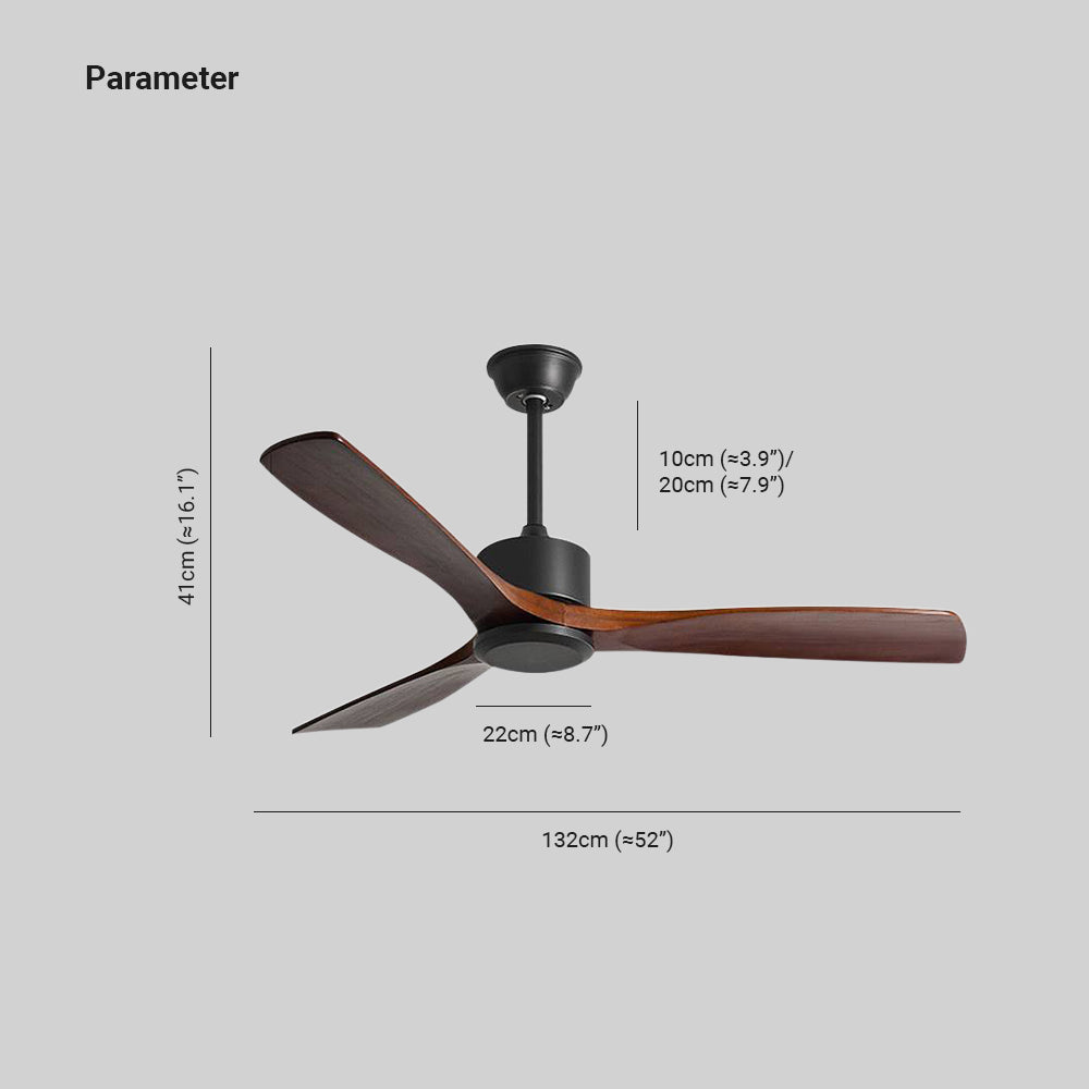 Haydn 3-Blatt-Deckenventilator mit Beleuchtung, Schwarz & Rot, ∅132CM - Lumpaz