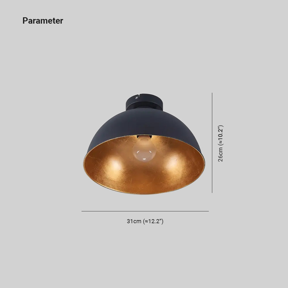 Carins Schwarz & Gold Deckenleuchte, ∅30/40CM - Lumpaz