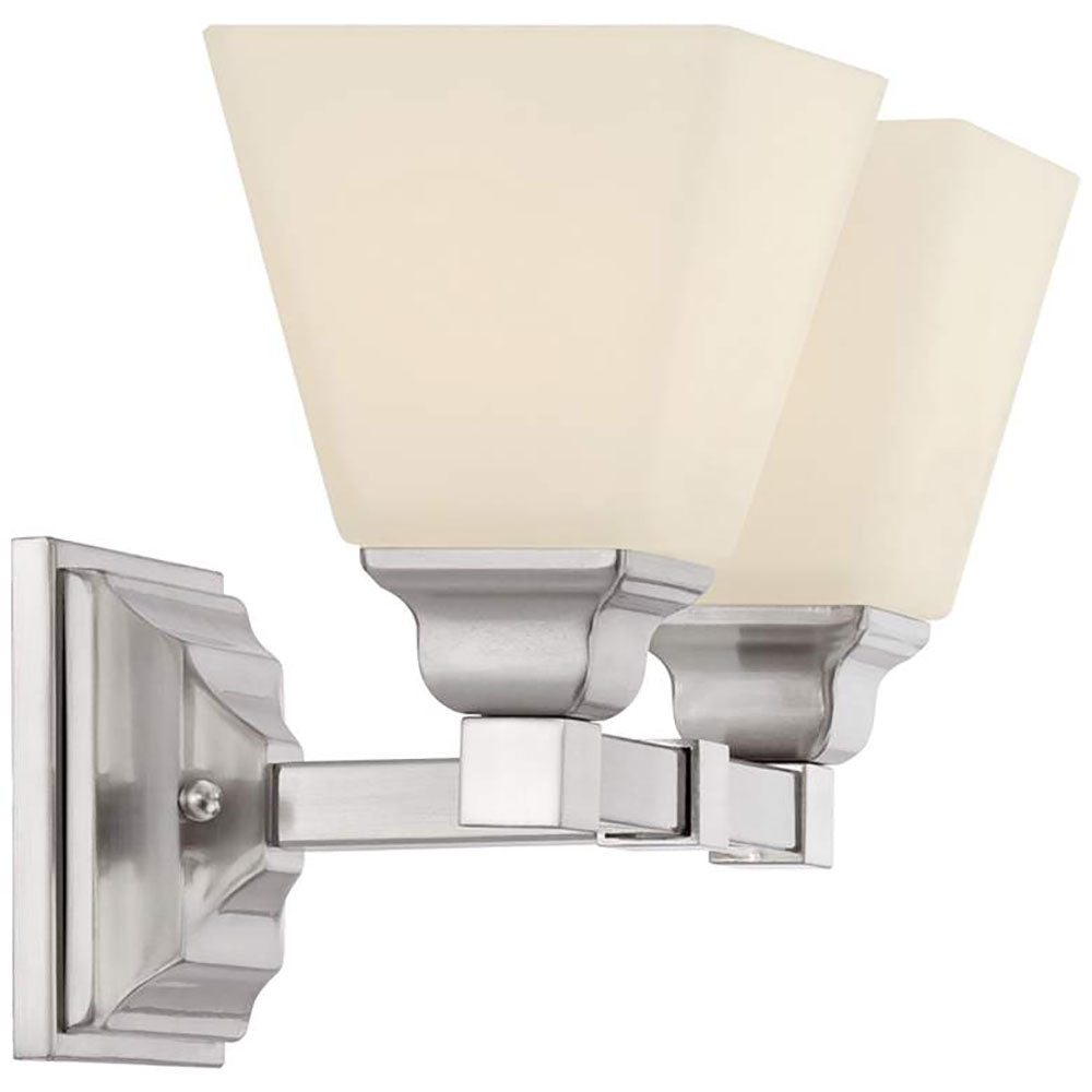 Eyrn Opal Spiegelfront Waschtisch-Wandleuchte, 2/3-flammig, 31/50CM Lang - Lumpaz