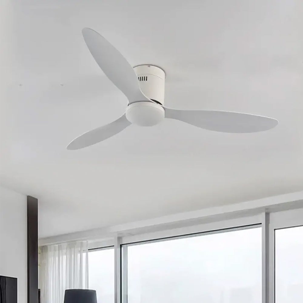 Walters 3-Blatt Weiße Deckenventilator mit Beleuchtung, 2 Farbe, ∅115CM - Lumpaz
