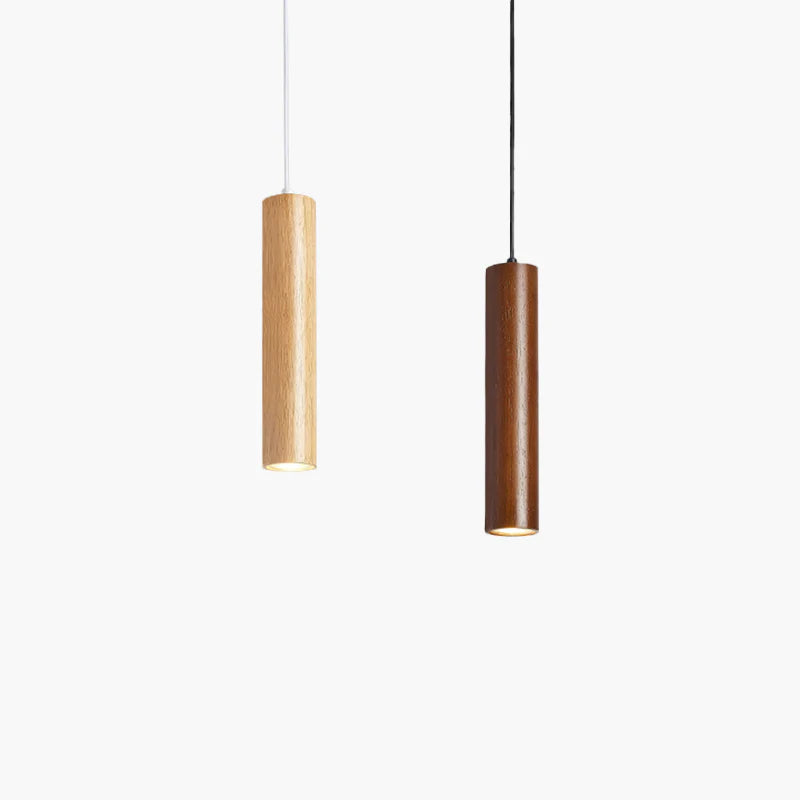 Moderne Einfache LED Pendelleuchte aus Holz für Esszimmer, Restaurant - Lumpaz
