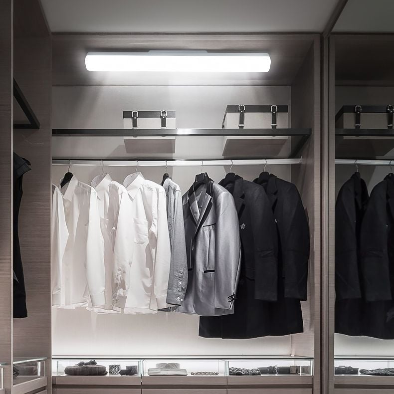 Edge Rechteckige Weiße Spiegelfront Eitelkeit Wandleuchte, 20/40/60CM Lang - Lumpaz