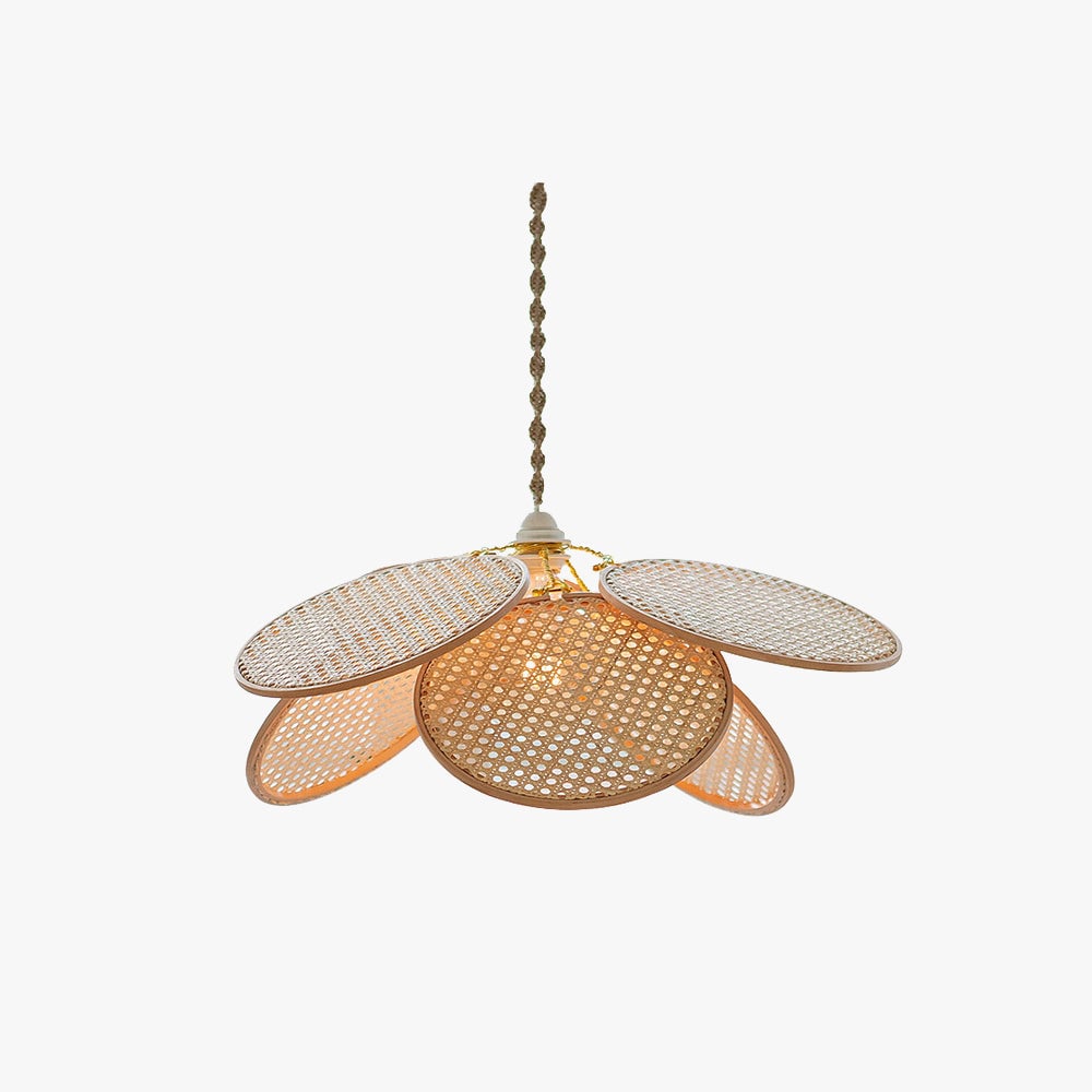 Ritta Pendelleuchte, Rattan & Weidengeflecht, S/L - Lumpaz