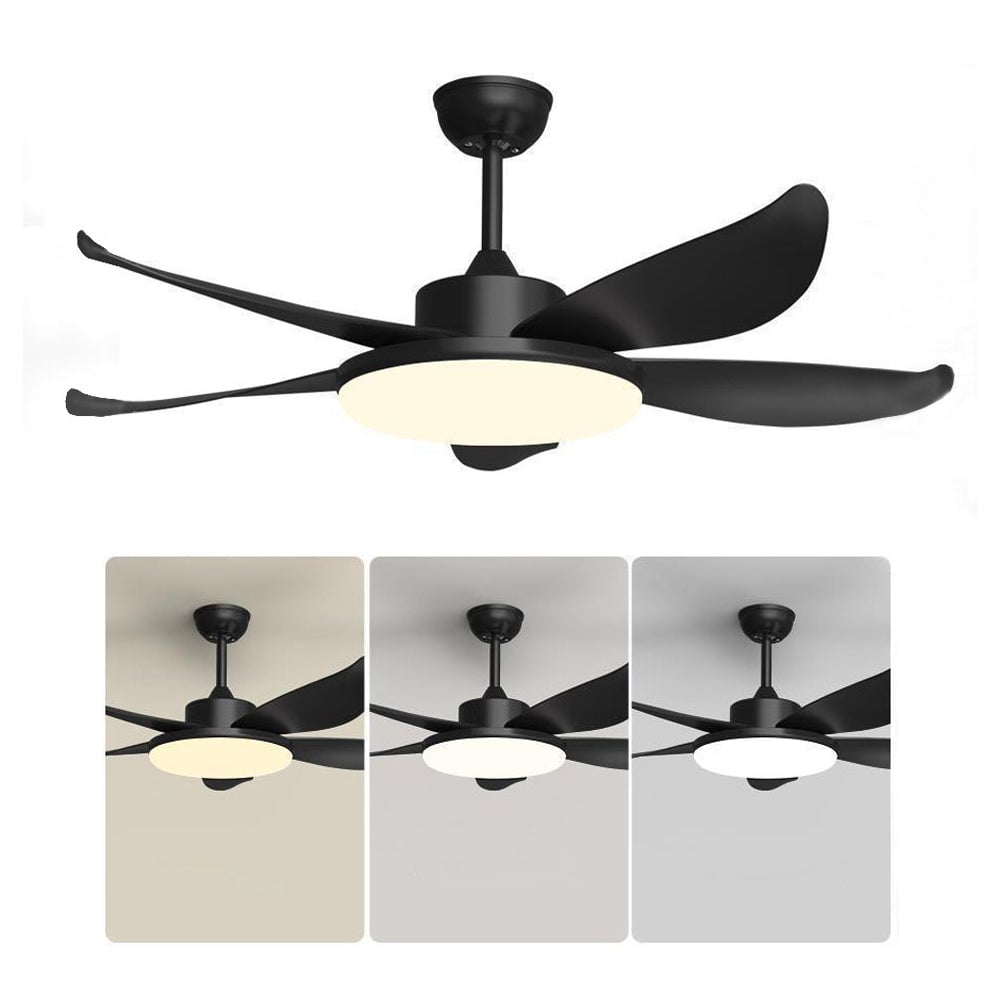 Haydn 5-Blätter Grundlegender Dicker Deckenventilator, 2 Farben, Metall & ABS, ∅132CM - Lumpaz