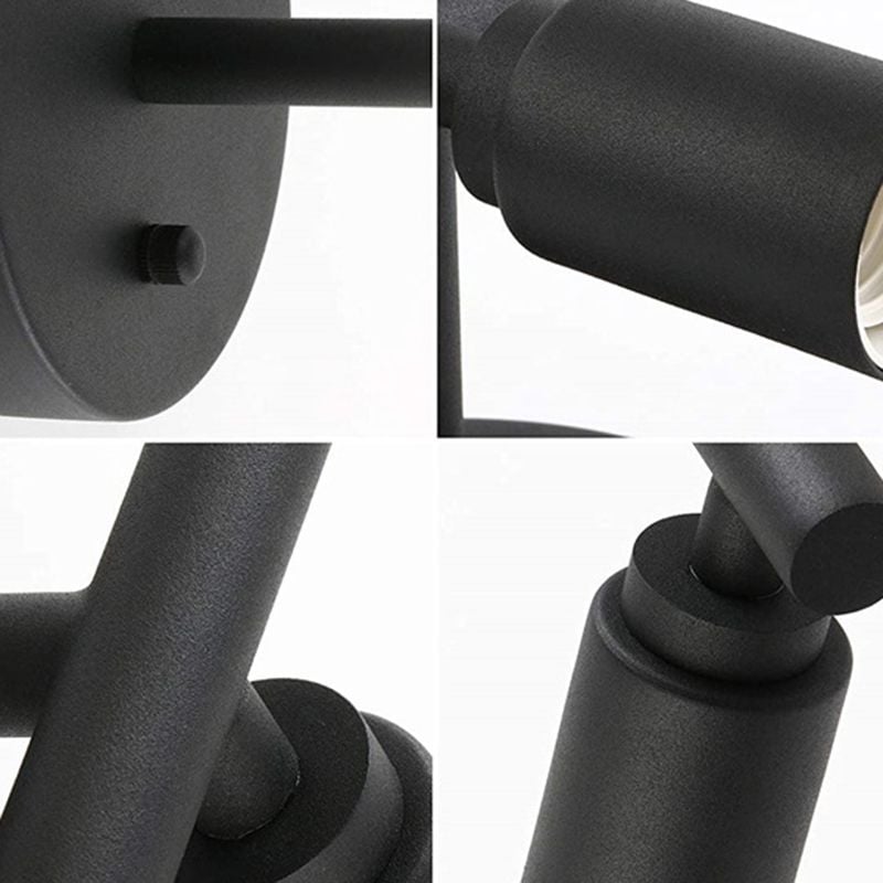 Alessio Glühbirne Schwarz Spiegelfront Waschtisch-Wandleuchte, 3/4-flammig - Lumpaz