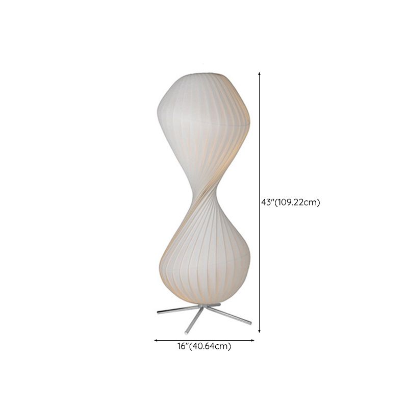 Renée 2/3 Schichten Stehleuchte, Künstlich Stoff & Metall, 109/160CM Lang - Lumpaz