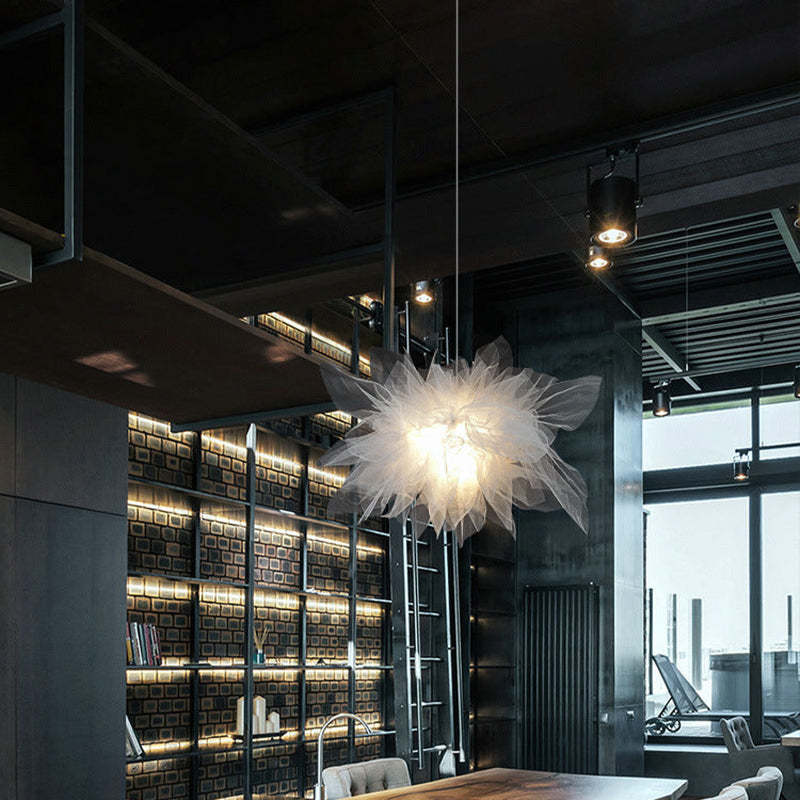 Nordische Mesh Blumenförmige Pendelleuchte aus Stoff für Esszimmer - Lumpaz