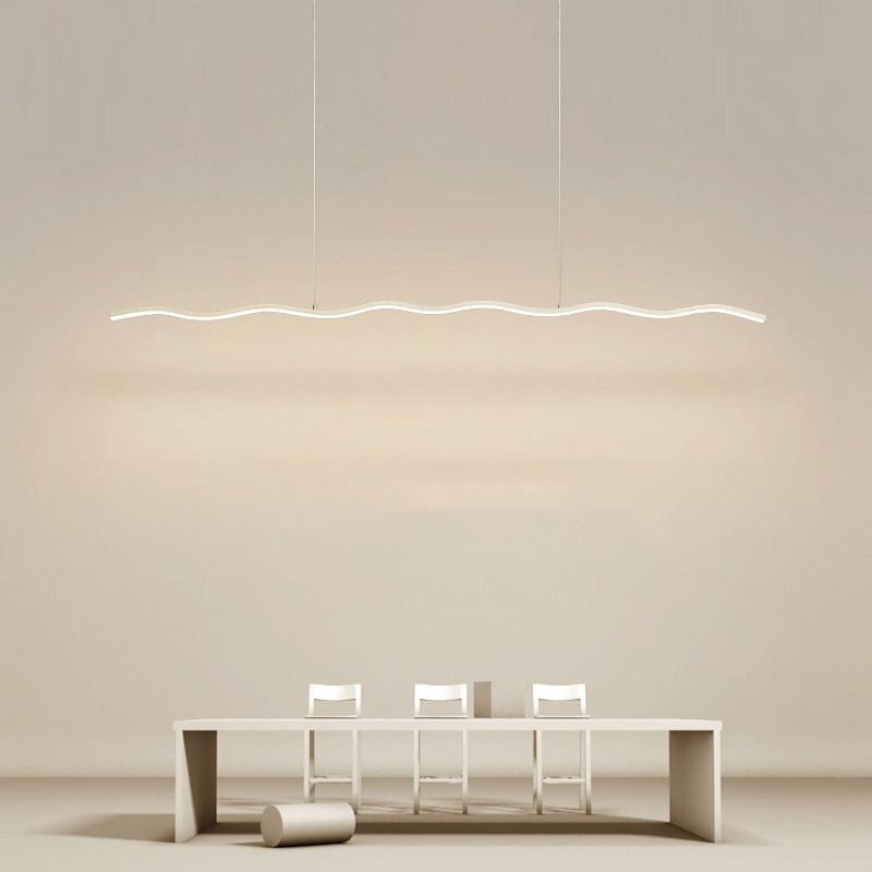 Welle Lineare Pendelleuchte, L 80/100/120CM - Lumpaz