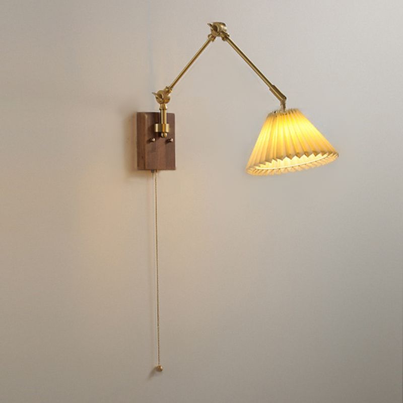 Ozawa Verstellbare Wandleuchte mit Falten, Metall & Holz, 11 Stile - Lumpaz