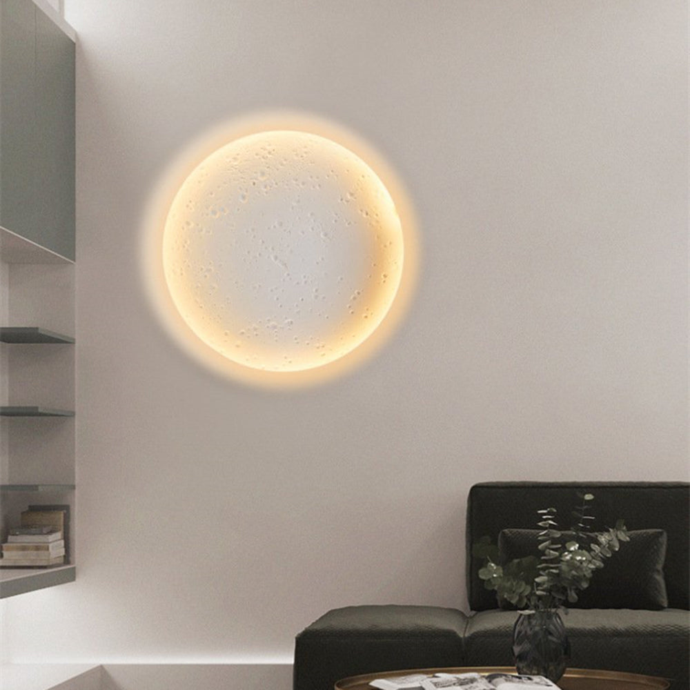 Elif Mond Wandmalerei Lampe Fernbedienung Dimmbar, 2 Stil - Lumpaz