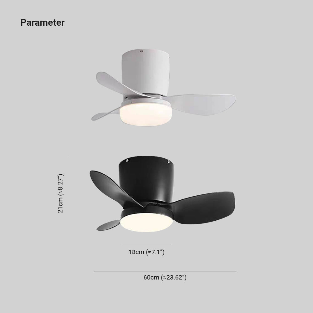 Walters 3-Blatt-Deckenventilator mit Beleuchtung, 3 Farbe, ∅60CM - Lumpaz