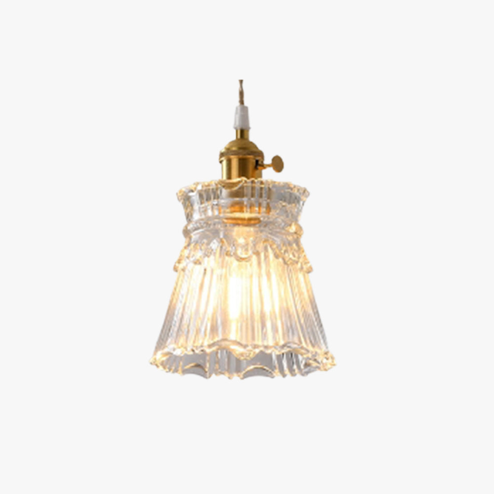 Hailie Künstliche Vintage-Pendelleuchte, 7 Stile, Messing & Glas - Lumpaz