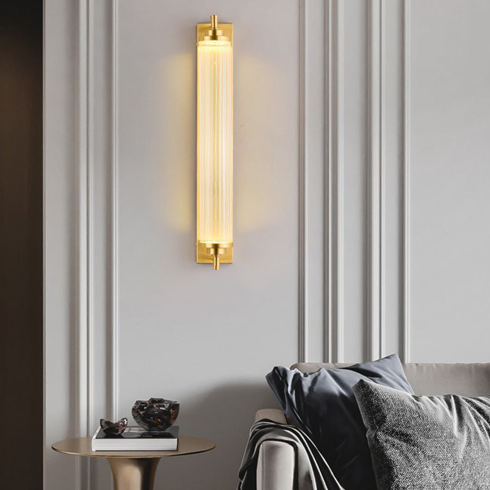 Kristy Spiegelfront Waschtisch-Wandleuchte, Metall & Kristall, 40/55CM Lang - Lumpaz