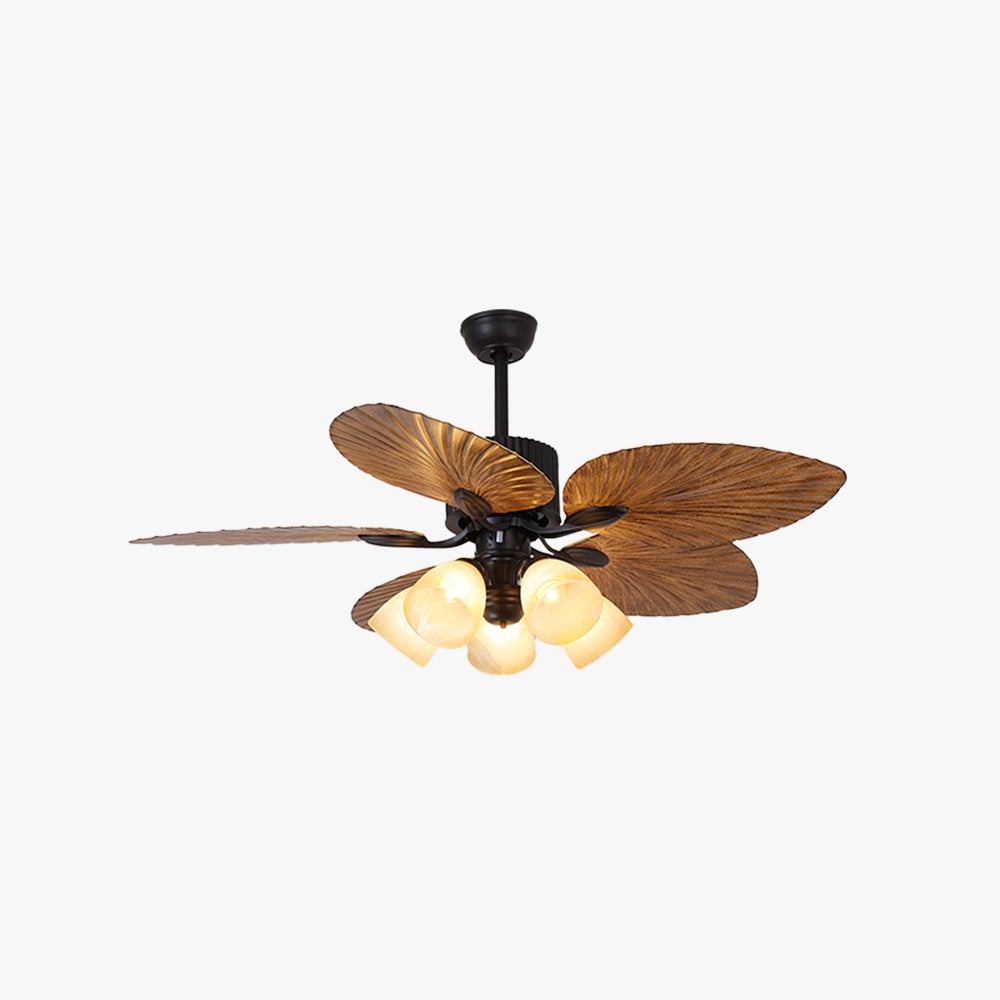 Bella 5-Blatt-Deckenventilator mit Beleuchtung, 3/5-flammig, ∅130CM - Lumpaz
