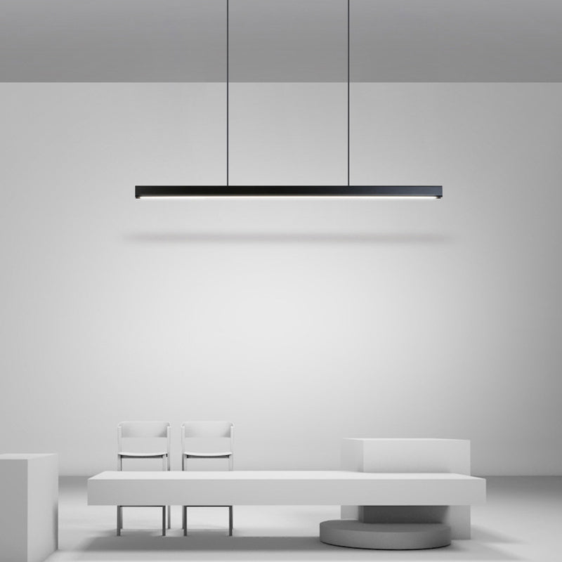 Edge Pendelleuchte Linear dimmbar, Metall&Holz, 60/80/100/120CM Lang - Lumpaz