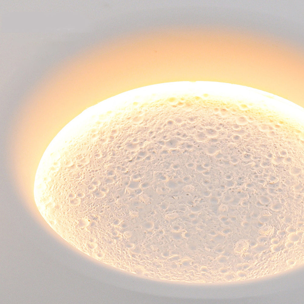 Elif Mond Wandmalerei Lampe Fernbedienung Dimmbar, 2 Stil - Lumpaz