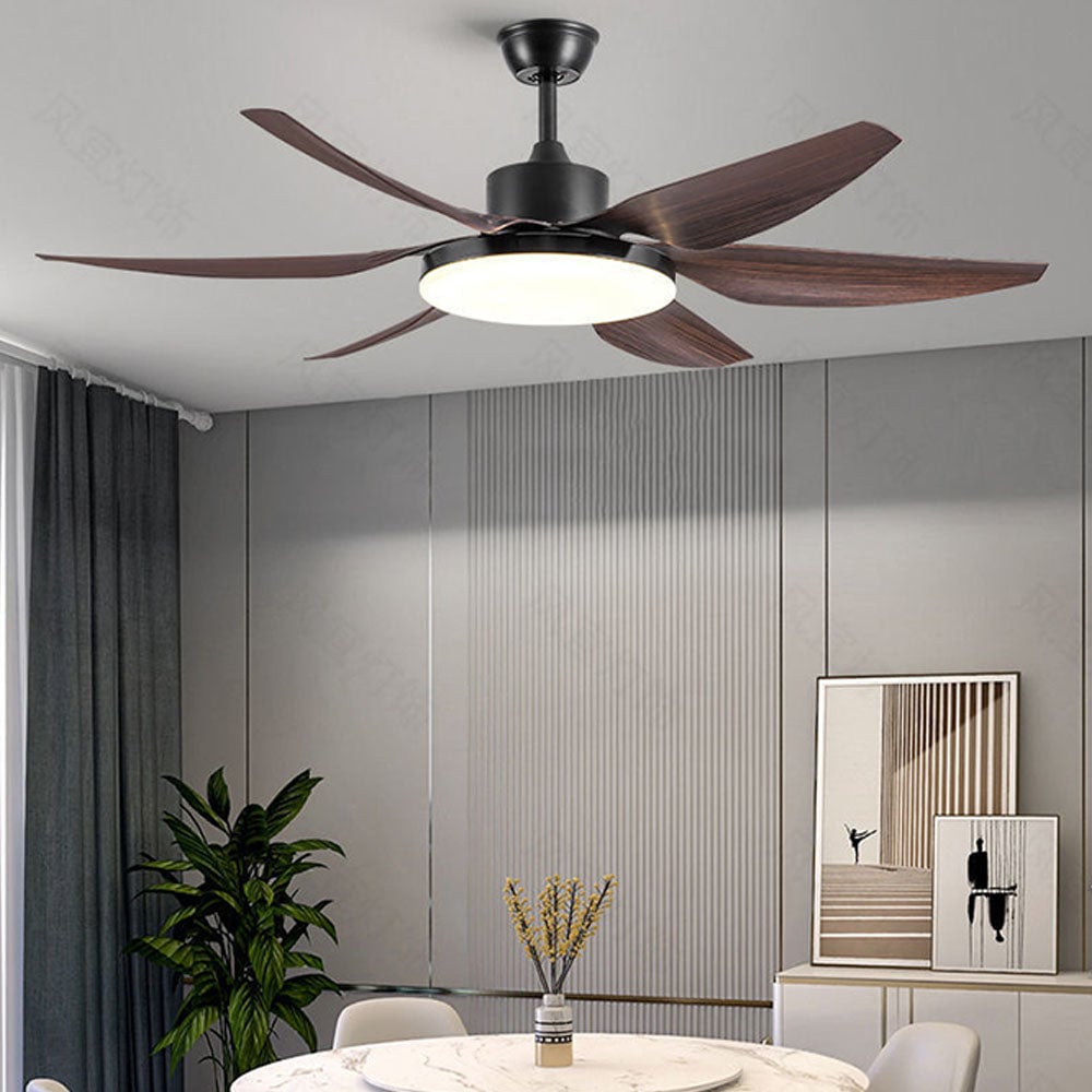 Haydn Weißer 6-Blatt-Deckenventilator mit Beleuchtung Grundlegend, ∅130CM - Lumpaz