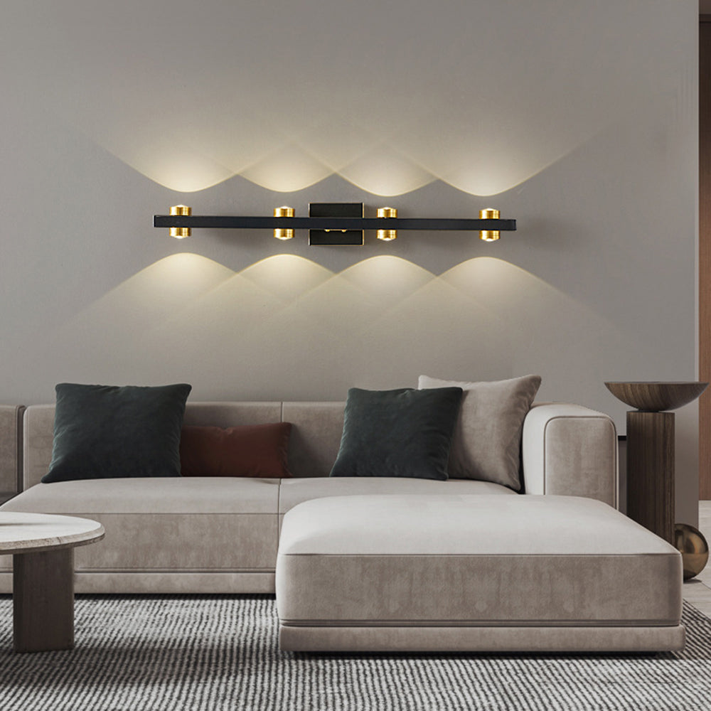 Freja Wandlampe Spiegelfront 2 Farbe & Stil, 2/3/4/6/8 Kopf - Lumpaz