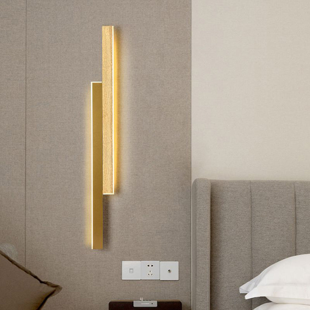 Ozawa Doppellinie Wandleuchte aus Holz, L40/60/100CM - Lumpaz