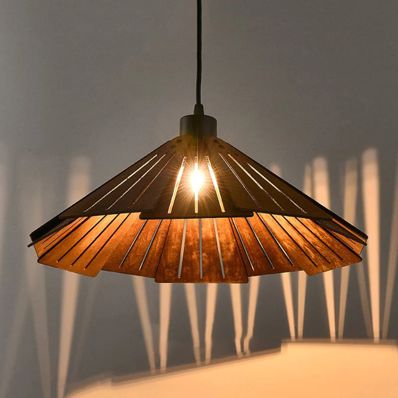 Nordische Kreative Pendelleuchte aus Holz für Esszimmer, Restaurant - Lumpaz