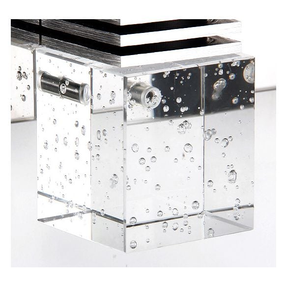 Leigh Transparente quadratische Spiegelfront Eitelkeit Wandleuchte, 1/2/3/4 -flammig - Lumpaz