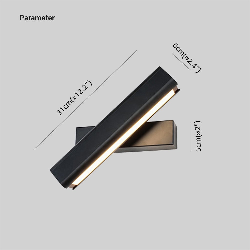Minimalistische LED Wandleuchte aus Aluminium für Schlafzimmer - Lumpaz