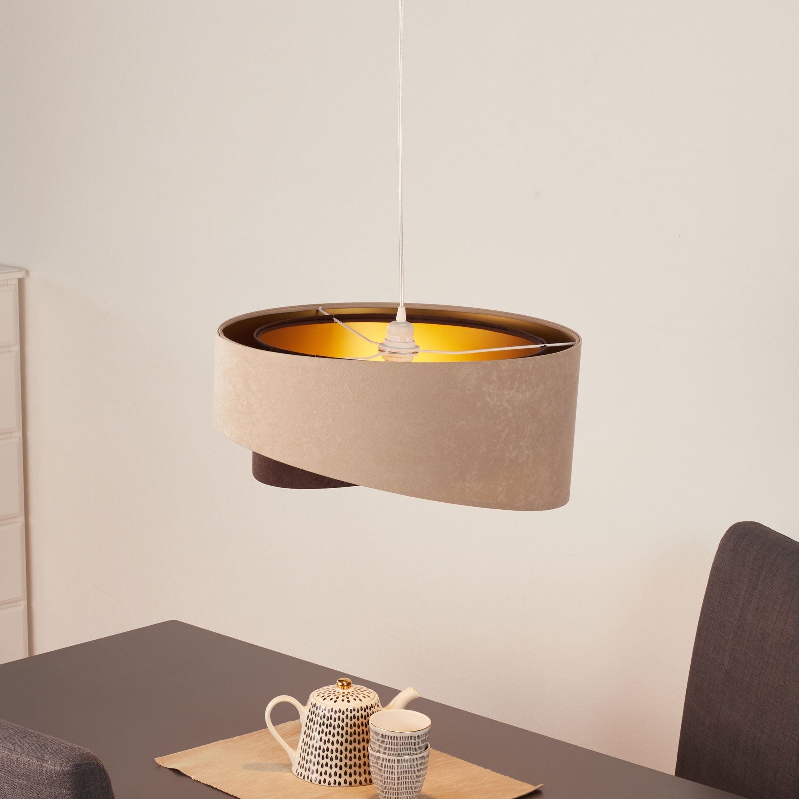 Renée Doppelschichtige Pendelleuchte, ∅50CM - Lumpaz