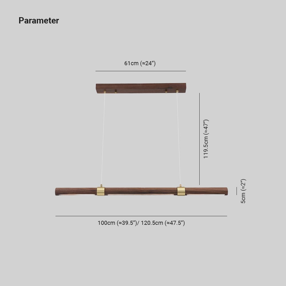 Ozawa Lineare Pendelleuchte, L 100/120CM - Lumpaz