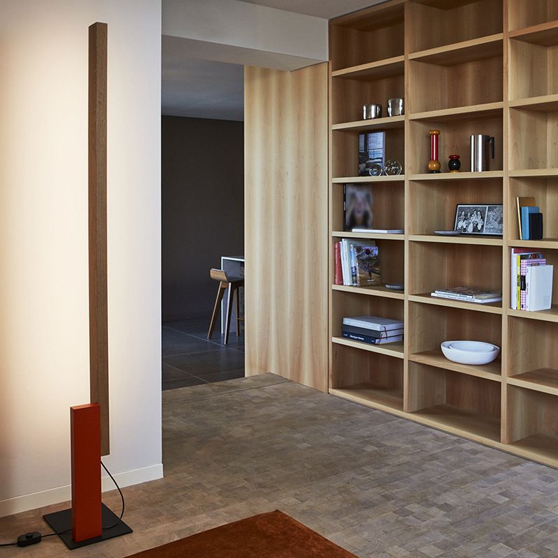 Edge Minimalistisch Lineare Stehleuchte, Holz & Metall, 4 Farben - Lumpaz