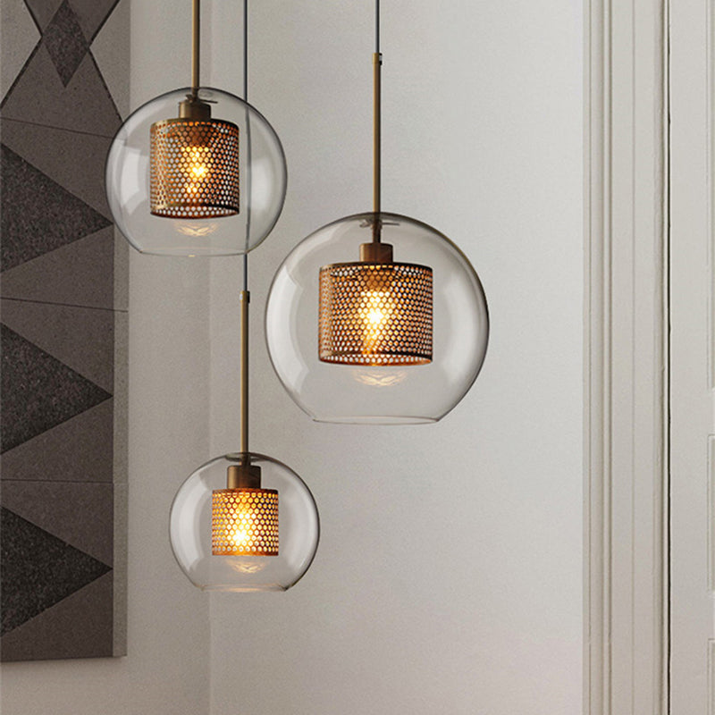 Nordische Industrielle Pendelleuchte aus Glas für Esszimmer, Restaurant - Lumpaz