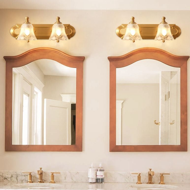 Félicie Lilienförmige Spiegelfront Waschtisch-Wandleuchte, 2/3-flammig - Lumpaz