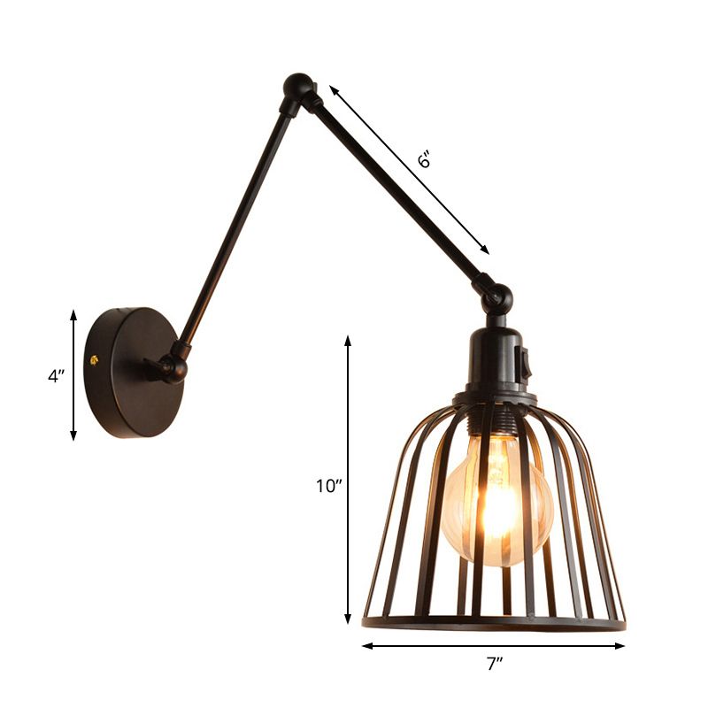 Alessio Metallische verstellbare Wandleuchte, Metall & Holz - Lumpaz