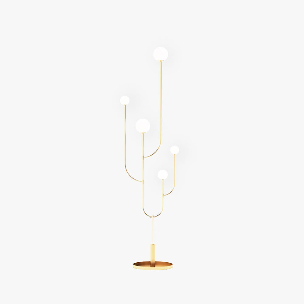 Valentina Kaktus Stehlampe, Messing & Glas, 180CM Lang - Lumpaz