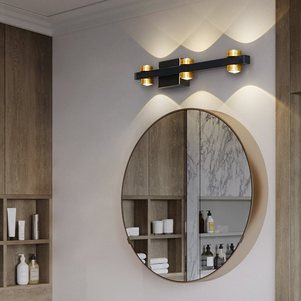 Freja Wandlampe Spiegelfront 2 Farbe & Stil, 2/3/4/6/8 Kopf - Lumpaz