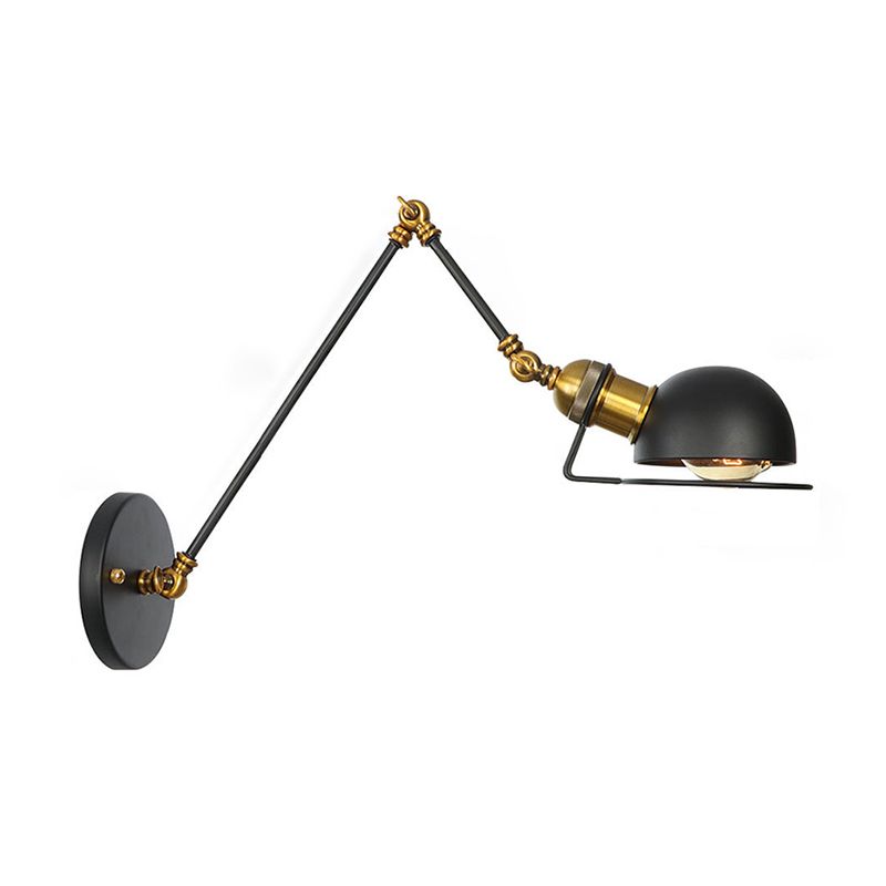 Brady Schwarze Verstellbare Wandleuchte, Metall, 10/20/30/40CM Lang - Lumpaz